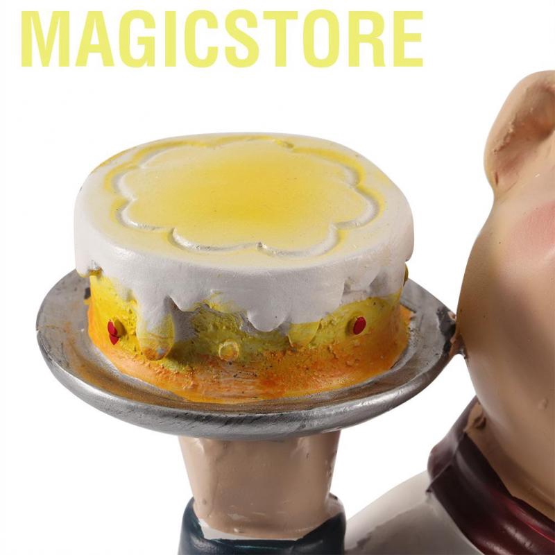 Magicstore 4 Pieces of Resin Chef Figures Ornament Statue Model Crafts Decor Bar Cafeteria Room Decoration Gift