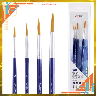 [Mã JUNS25NTH giảm 25k đơn từ 150k] Bộ 4 Cọ vẽ Cao Cấp Deli  Vẽ Tranh  Kiến Tạo Những Bức Họa Chuyên Nghiệp