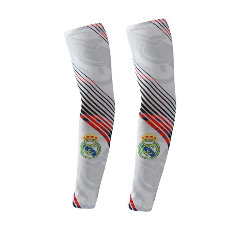 Hàng Có Sẵn- Găng Tay Sợi Viscose Chống Nắng Bảo Vệ Cánh Tay Khi Tập Thể Thao Đội Tuyển Đá Banh Barcelona Real Madrid Chelsea Juventus
