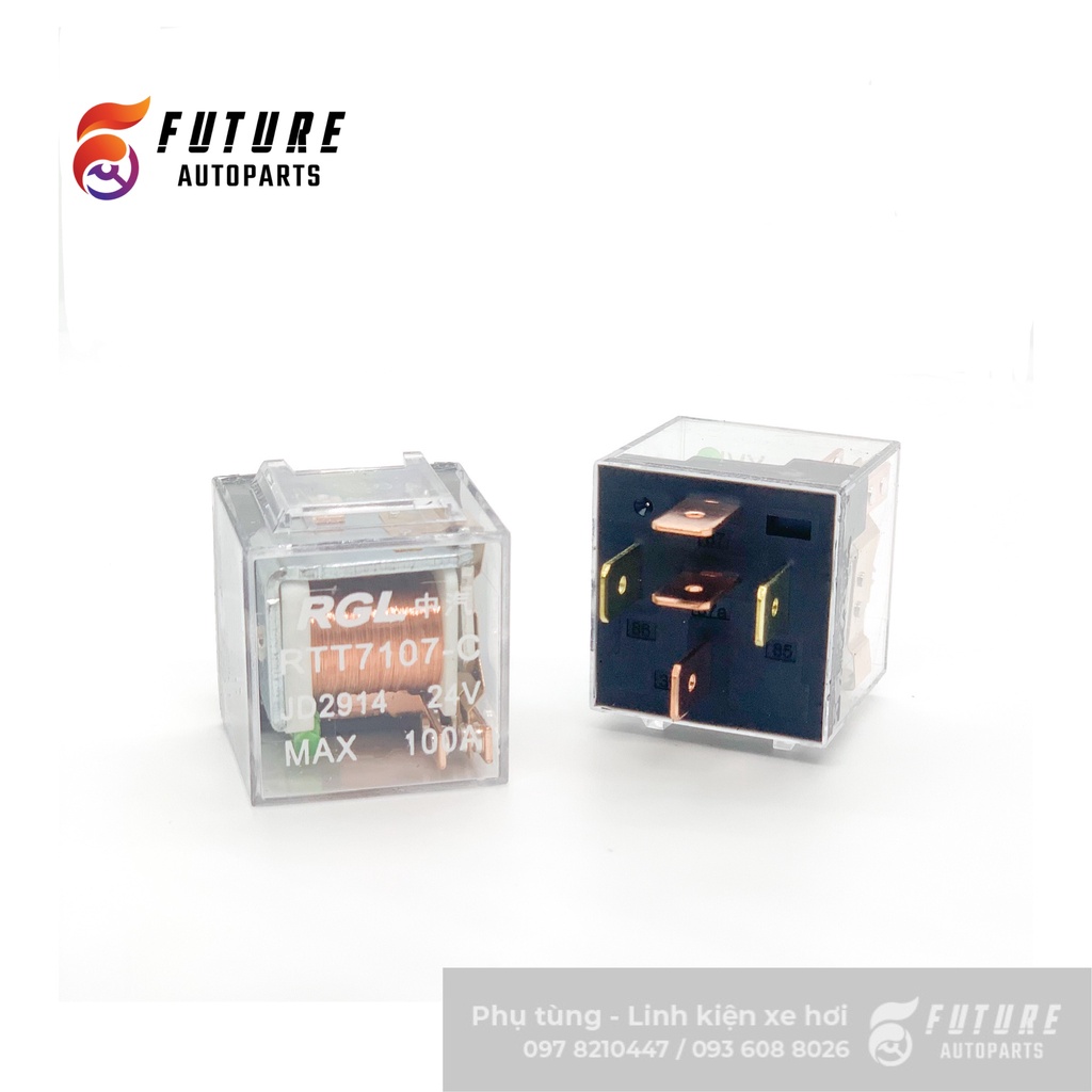 Rơ le 4 chân, 5 chân  trong suốt chống thấm nước cho xe hơi - Future Autoparts