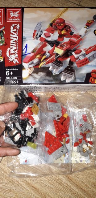 Lắp ráp 1 hộp LegoNinja Linh thú kết hợp thành siêu nhân 6309