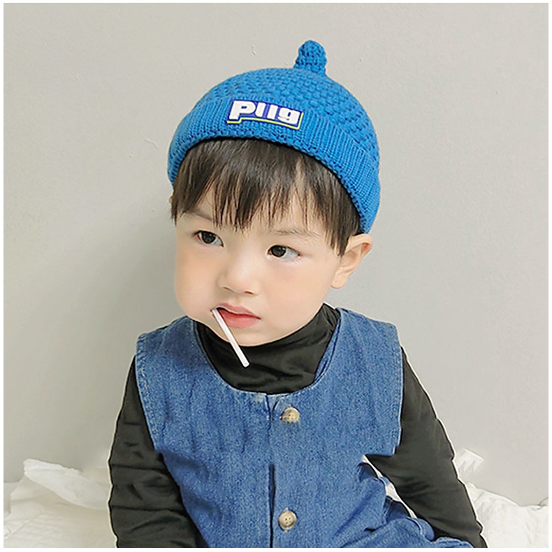 Mũ Len Dệt Kim Siêu Mỏng Thời Trang Mùa Thu Đông Dễ Thương Dành Cho Trẻ Nhỏ