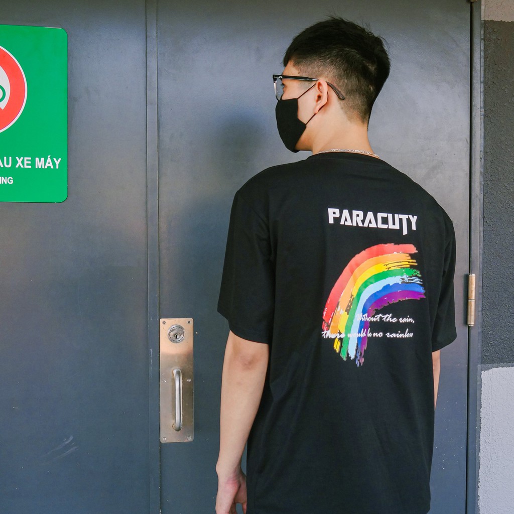 Áo thun nam nữ Unisex PARACUTY cầu vòng - P05 chất liệu cotton 100%, co giãn 4 chiều, dày dặn, form rộng tay lỡ | BigBuy360 - bigbuy360.vn