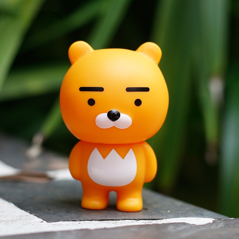 Búp bê vinyl hình gấu/thỏ/vịt hoạt hình dễ thương dùng trang trí bánh kem DIY
