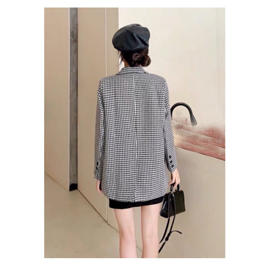 Áo dạ nữ - Áo khoác nữ dáng đẹp kẻ 6 cúc hàng quảng châu [ CAM KẾT HÀNG CHUẨN FORM 100%] | BigBuy360 - bigbuy360.vn