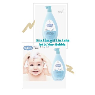 Sữa tắm gội toàn thân cho bé từ 0m+ Bebble chai xịt 400ml không hóa chất mẫu mới
