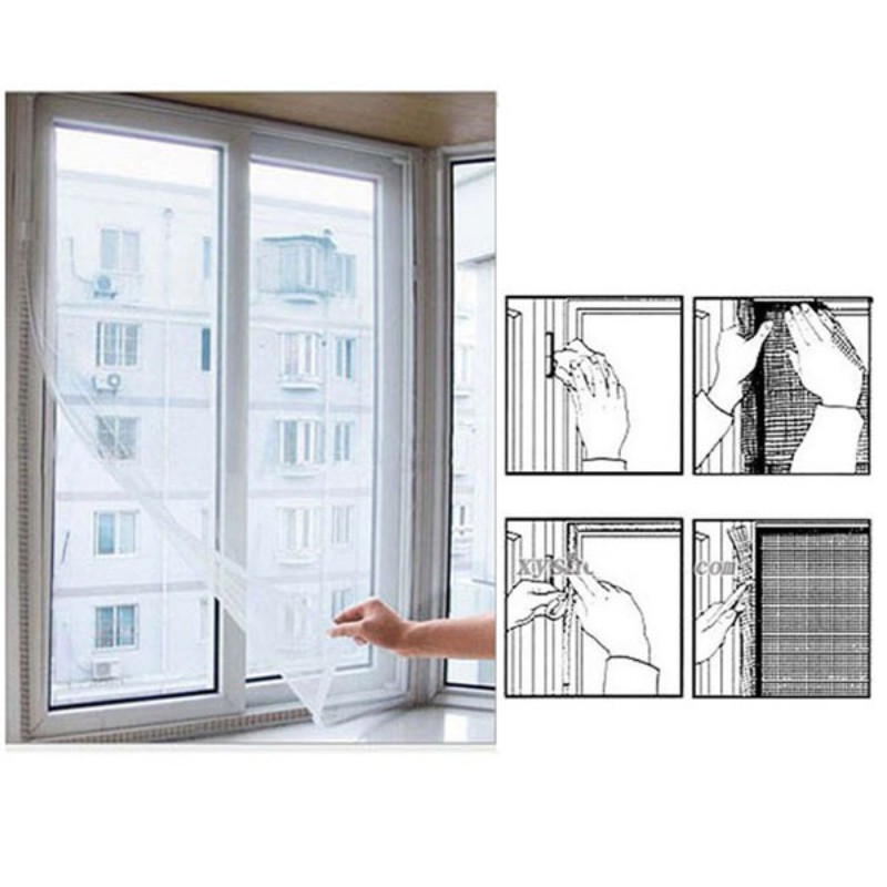 Màn treo cửa sổ chống ruồi/muỗi kích thước 130x150cm chất lượng cao
