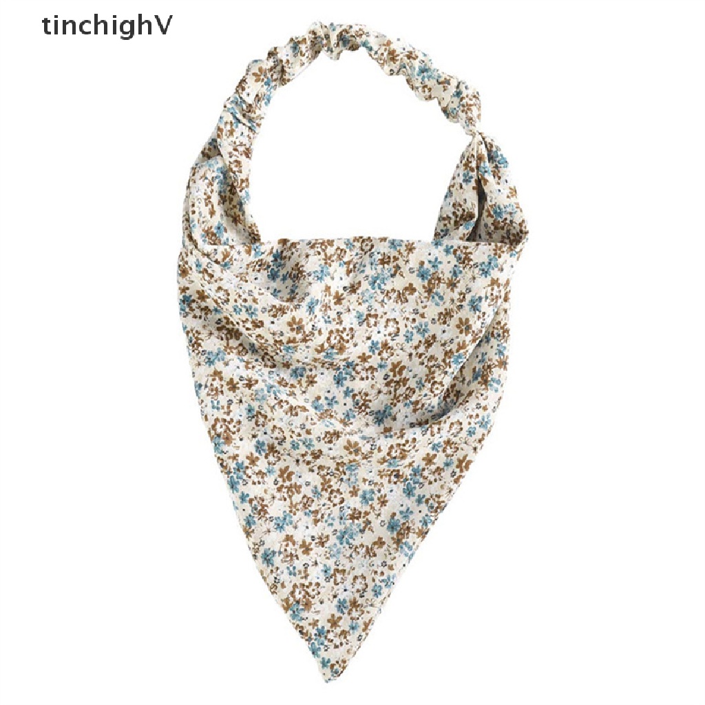 Băng Đô Co Giãn In Họa Tiết Hoa / Tam Giác Thời Trang