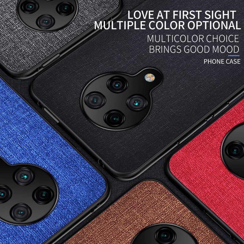 Ốp điện thoại vải kết hợp PC cứng viền TPU mềm cho XIAOMI REDMI K30 PRO