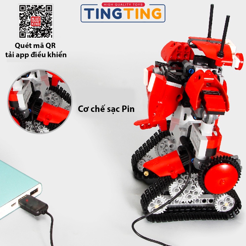 Đồ chơi lắp ráp điều khiển từ xa robot AImubot chính hãng MOULDKING
