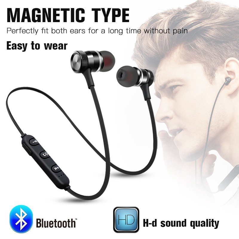 Tai nghe bluetooth 4.1 không dây thiết kế đeo cổ tiện dụng khi tập thể thao | BigBuy360 - bigbuy360.vn
