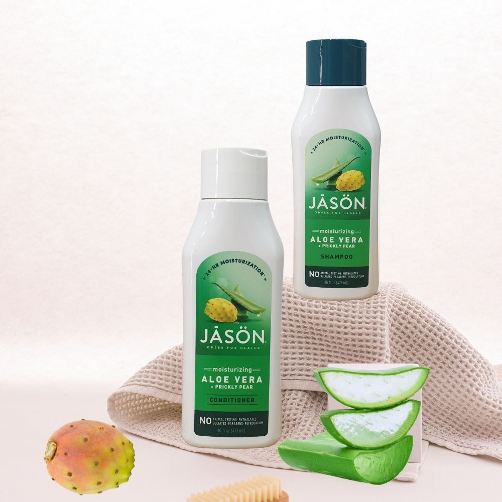 Dầu gội, dầu xả dưỡng ẩm JASON INTENSE MOISTURE ALOE Phục hồi tóc