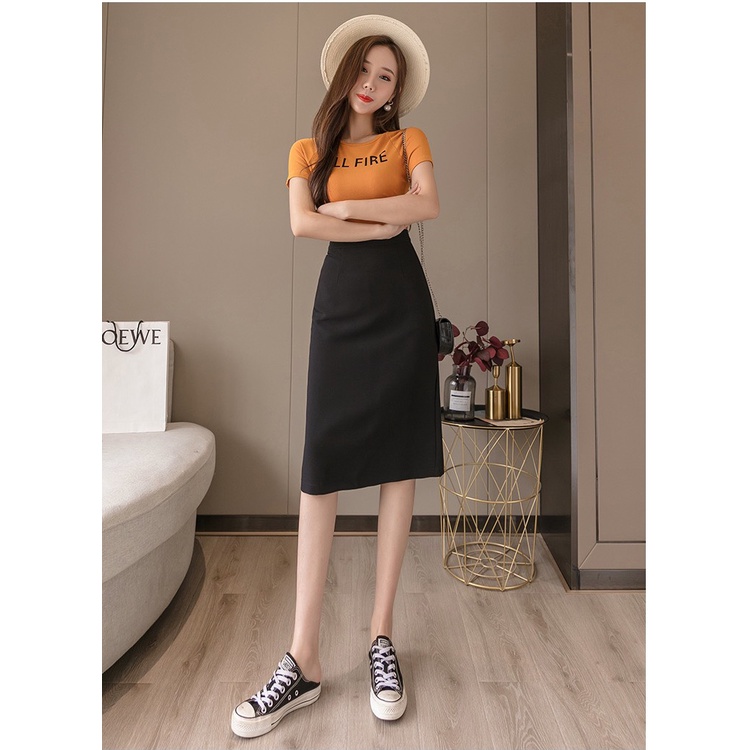 Chân Váy Chữ A Dáng Dài Chân Váy A Trẻ Trung dài 60cm, A60cm