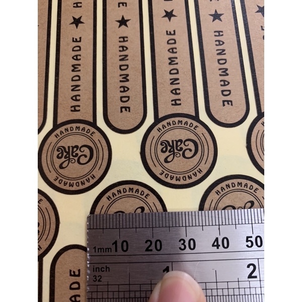 1.000 Tem Dán Niêm Phong - Giấy Kraft - Cake