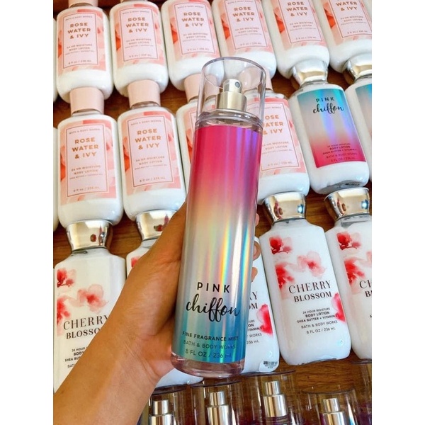 Xịt Thơm Toàn Thân Bath And Body Works - Pink Chiffon Body Mist (236ml)