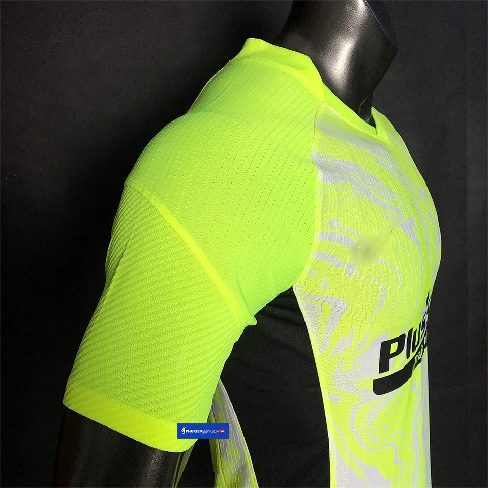 Áo Atletico Madrid xanh dạ quang sân khách 2020-2021, 2020/21 bản PLAYER Issue BODY fit cao cấp Thái Lan