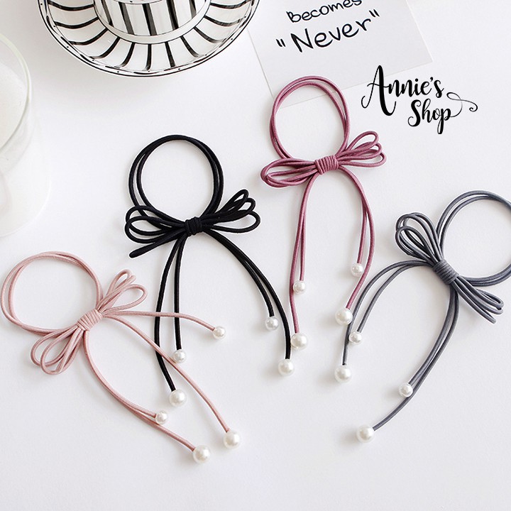CH093 cột tóc nơ Handmade tone pastel