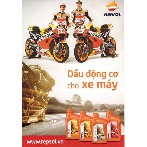 [ CHÍNH HÃNG ] Nhớt xe số tổng hợp 100% Repsol MXR Platium 10w40