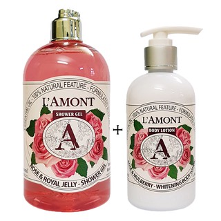 Combo Sữa Tắm 500ml và Dưỡng Thể 250ml LAMONT En Provence Hương Hoa Hồng
