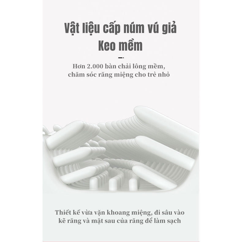 Bàn Chải Đánh Răng Trẻ Em Hình Chữ U - Bàn Chải Đánh Răng Cho Bé-Silicon Siêu Mềm Cho Bé Từ 2-12Tuổi