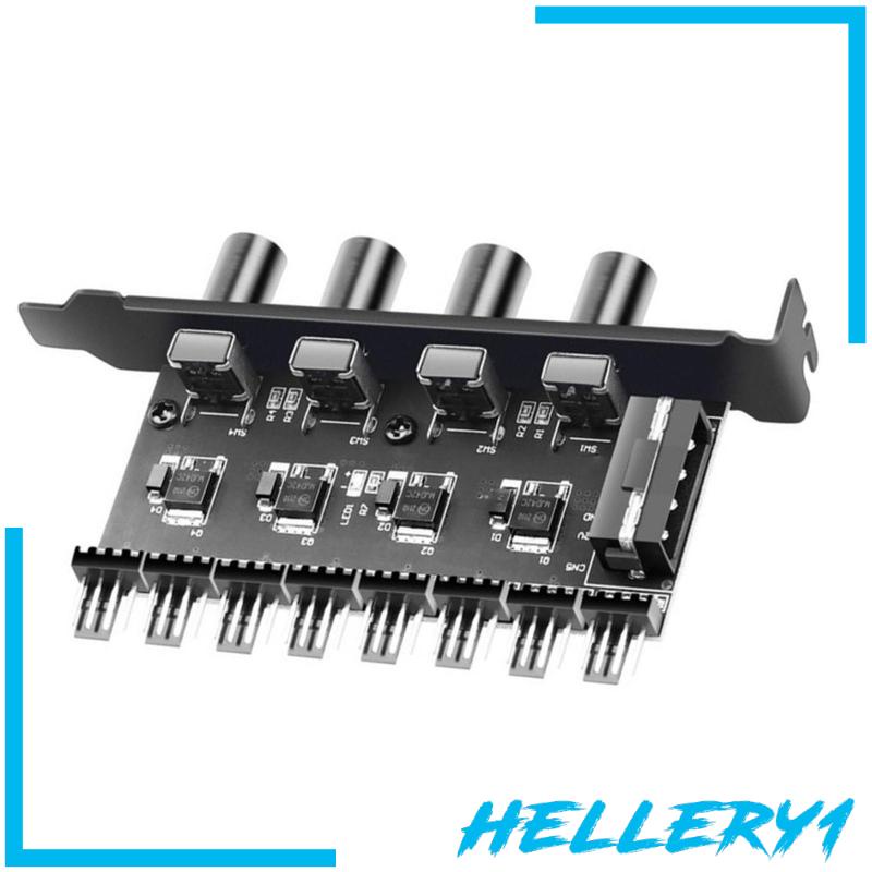 Bộ Chuyển Đổi Quạt Tản Nhiệt 8 Kênh Cho PC / Khung Gầm Máy Tính [Hellery1]