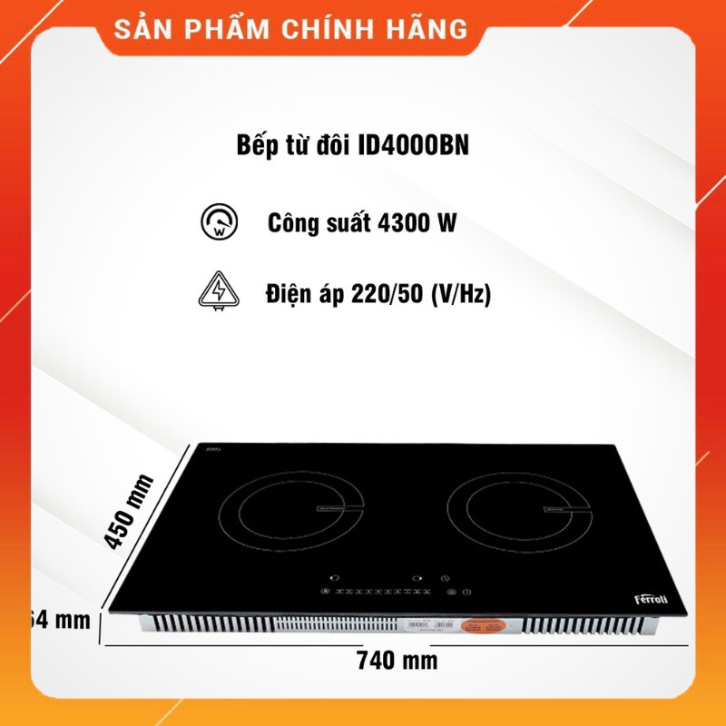 (Chính hãng) Bếp từ âm giá tốt Ferroli công nghệ inverter tiết kiệm điện năng hàng chính hãng bảo hành 12 tháng