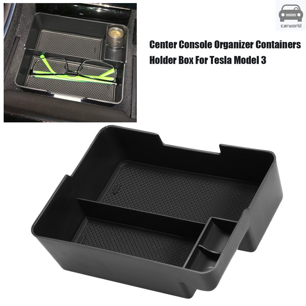 Gentl Car Armrest Box Storage Center Console Organizer Containers Holder Box For Tesla Model 3 2017-2019