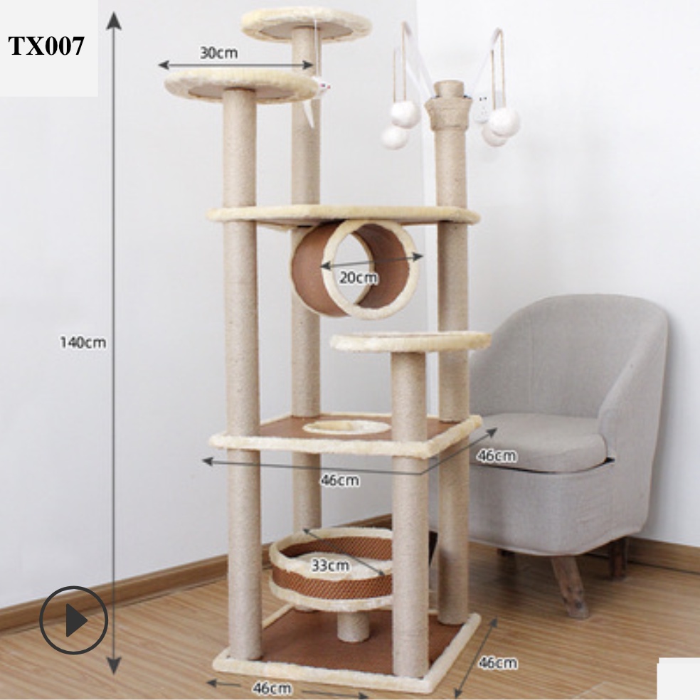 Cat Tree/ nhà cây cho mèo, hàng cao cấp , mèo chơi thoải mái