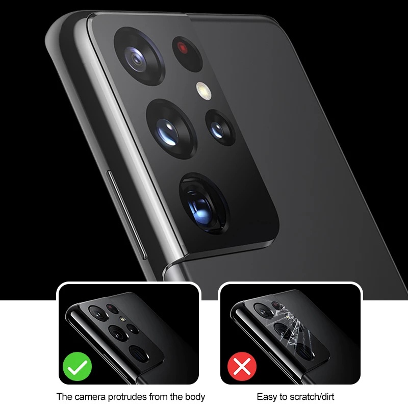 Ốp điện thoại có viền bảo vệ an toàn camera cho Samsung Galaxy S21 S20 Plus Note 20 Ultra