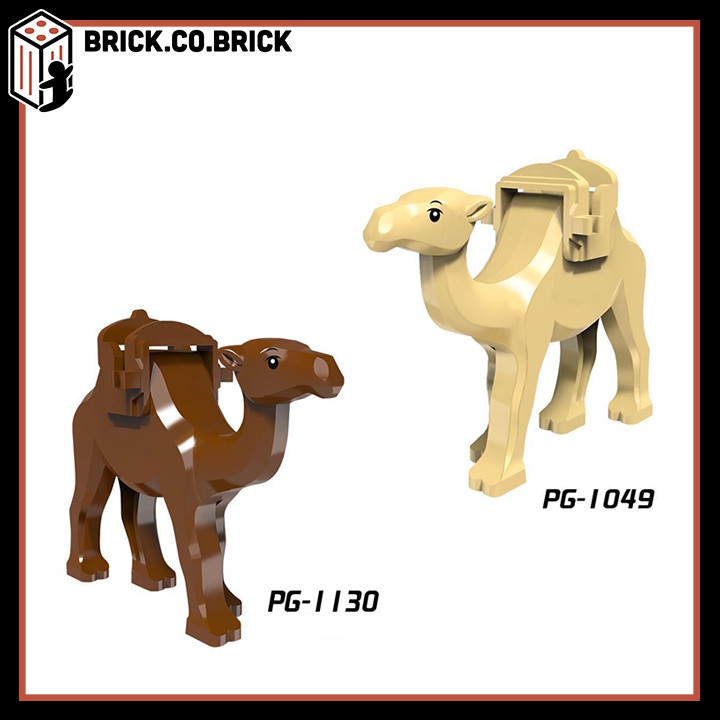 Mô Hình Động Vật và Thú hoang dã rừng xanh nhân vật lạc đà - Đồ chơi lắp ráp Camel Animal - PG1049 POGO 1130