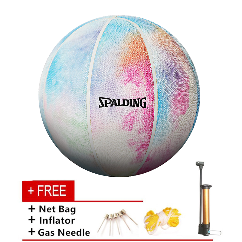 Spalding Quả Bóng Rổ Da Pu Size 7 Bền Bỉ Không Bơm Hơi