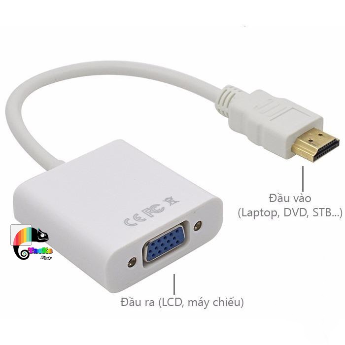 [LOẠI 1] Cáp HDMI to VGA Chất lượng cao Full 1080P I Cable HDMI to VGA