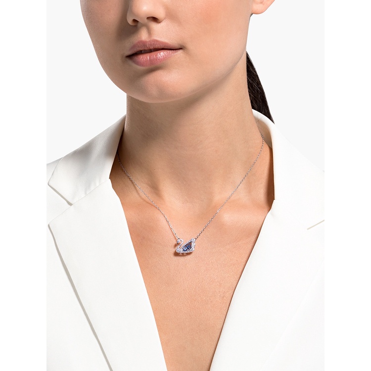 Dây Chuyền Mặt Thiên Swarovski Silver DAZZLING Swan Necklace Nga Đính Đá Pha Lê Lấp Lánh Thời Trang Cho Nữ