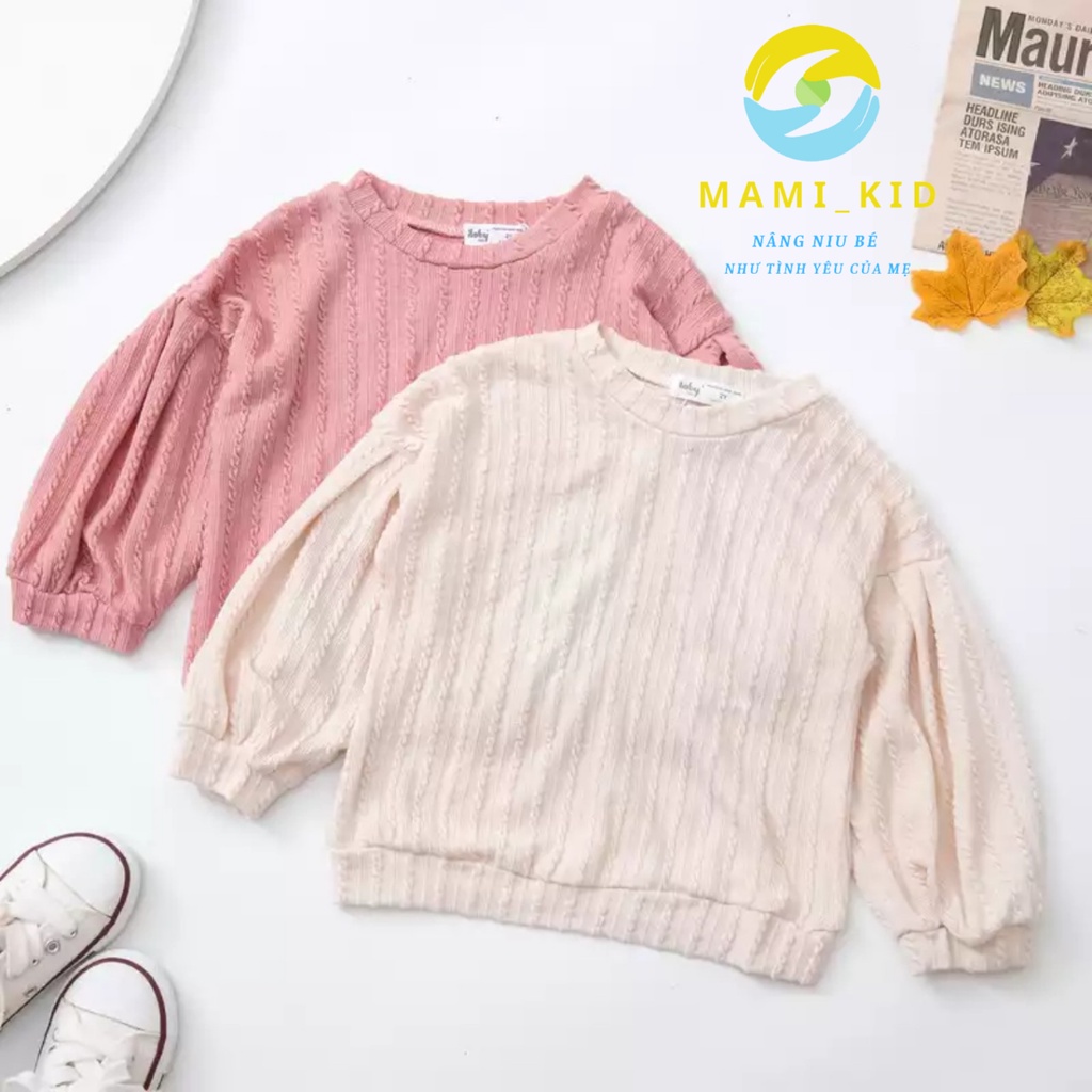Áo Len Cho Bé, Áo Dài Tay Thu Đông Cho bé chất liệu Len Vặn Thừng ,shop Mamikid