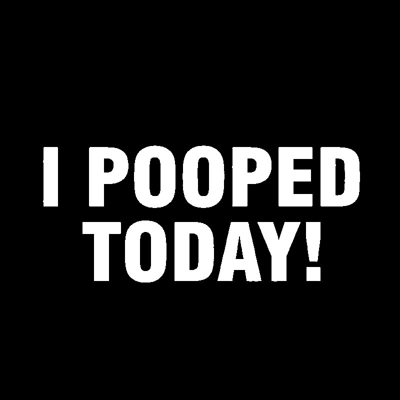 Decal Dán Cửa Sổ Xe Hơi In Chữ I Pooped Today Kích Thước 15.8cmx6.7cm