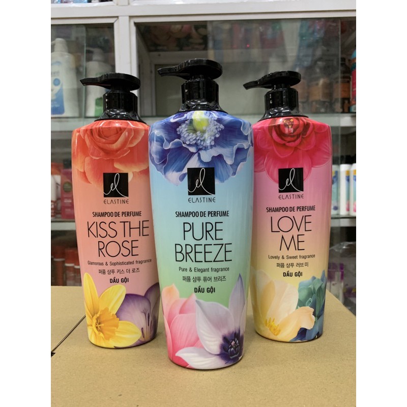 Dầu gội ELASTINE 600ml Love me, kiss the rose, pure breeze