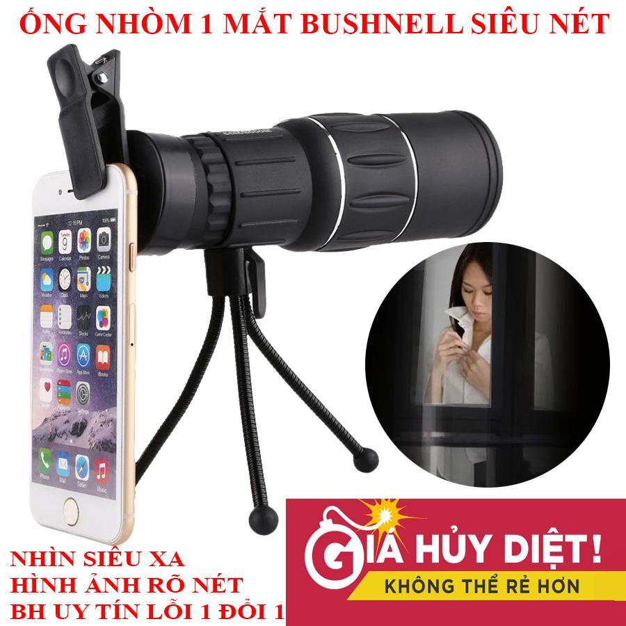 Ống nhòm Bushnell 1 mắt cao cấp, độ room nhanh chóng, nhìn xa, sắc nét, bảo hành 1 đổi 1