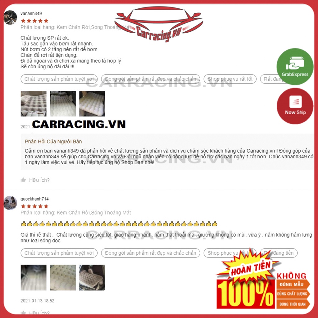 Đệm Hơi Ô Tô CARRACING Nệm Hơi Ô tô Cao Cấp Chân Rời - Loại Giường Nằm SIÊU DÀY 4 chỗ , 5 chỗ , 7 chỗ | BigBuy360 - bigbuy360.vn