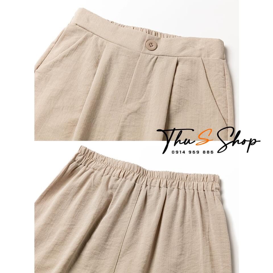 QUẦN ĐŨI SUÔNG ỐNG RỘNG, QUẦN ĐŨI NỮ ĐẸP KHOÁ TRƯỚC, CHUN SAU | BigBuy360 - bigbuy360.vn