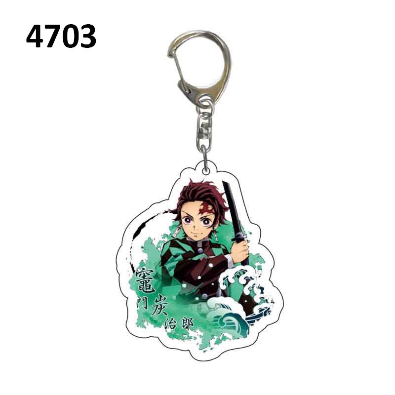 Demon slayer Móc Chìa Khóa Bằng acrylic In Họa Tiết Hoạt Hình Nhật Bản