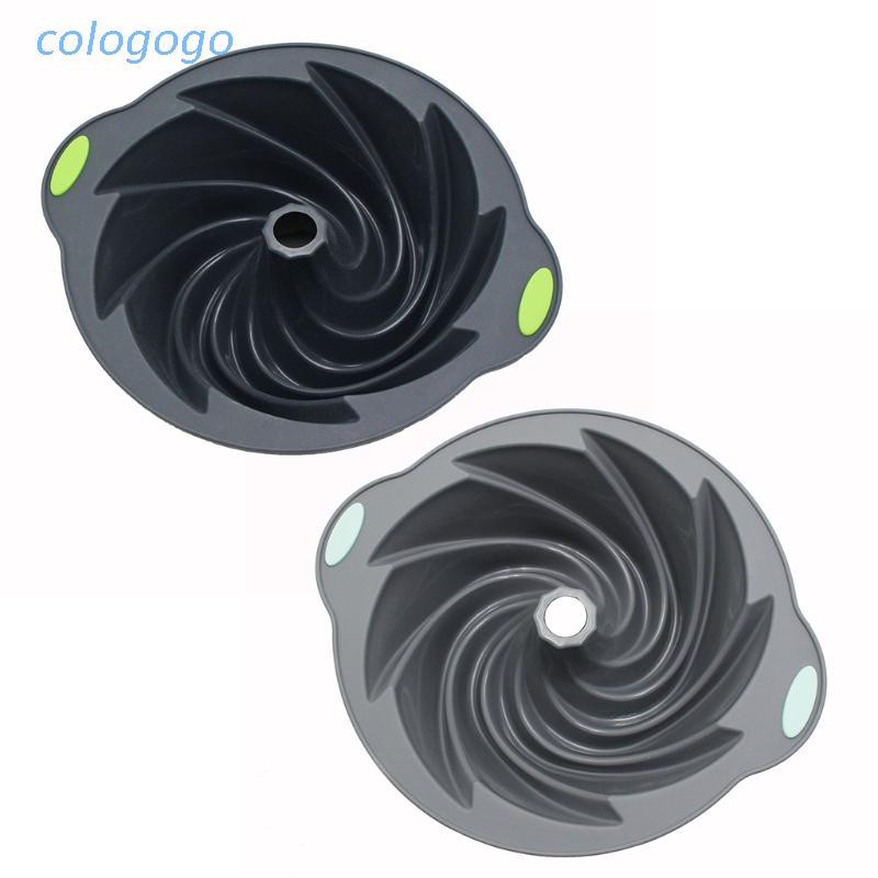 COLO  30 x 8.5cm Silicone Spiral Pattern Bunch Savarin Bread Cake Mold for Mousse Dessert Brownie Cake Decoration DIY Baking