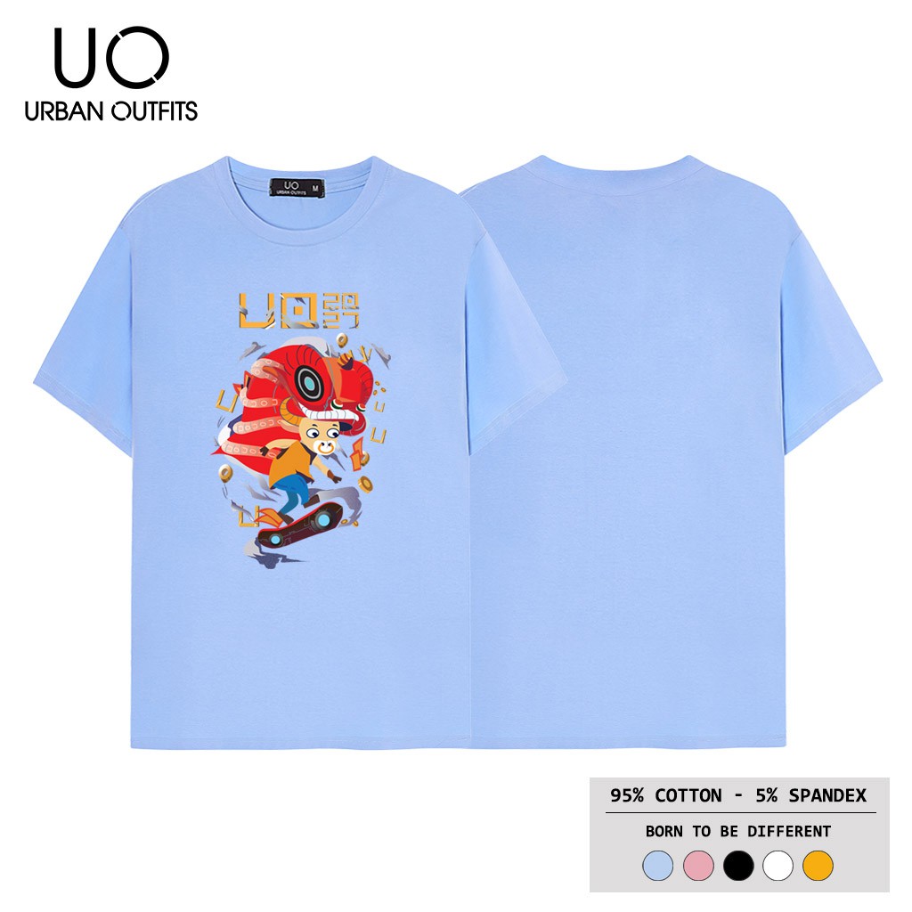 3 Màu ATO15 Áo Thun Tay Lỡ Nam Nữ Form Rộng URBAN OUTFITS In Trâu Trượt Ván Cotton 4 Chiều Local Brand