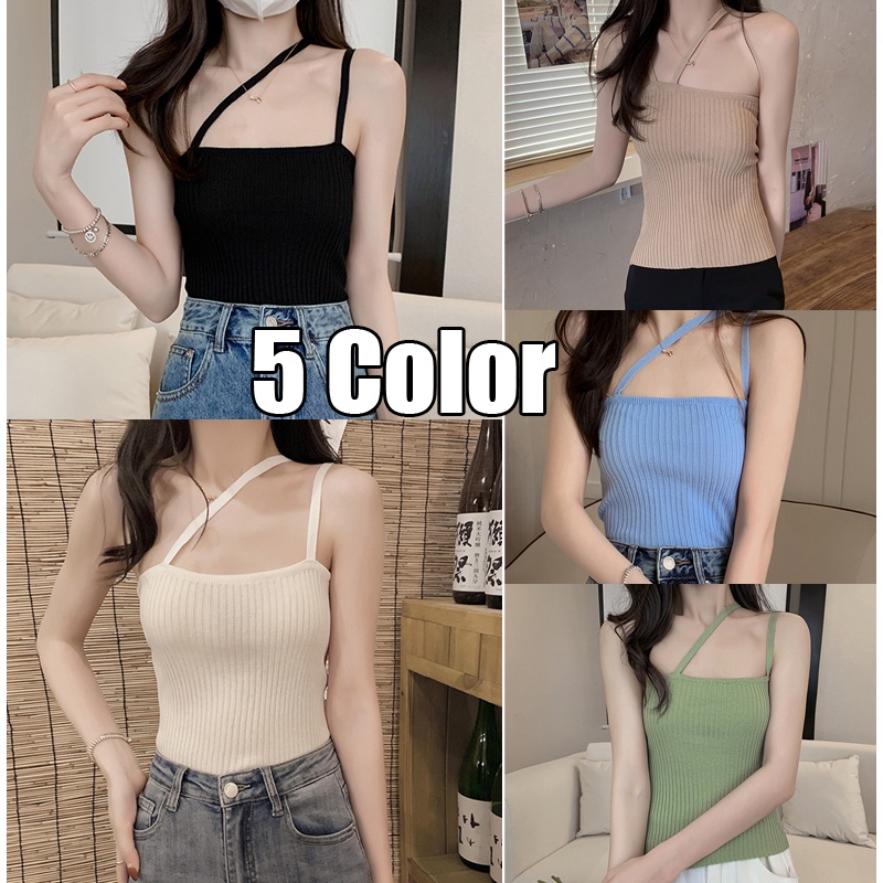 Áo Croptop Dệt Kim Trễ Vai Thiết Kế Mới Quyến Rũ Cho Nữ