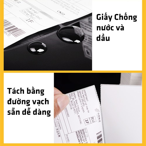 Giấy In Nhiệt, In Bill Hóa Đơn Khổ A6 Tự Dính Giá Rẻ Dạng Tệp 500 Tờ In Đơn Shopee TMĐT Có Sẵn Lớp Dán