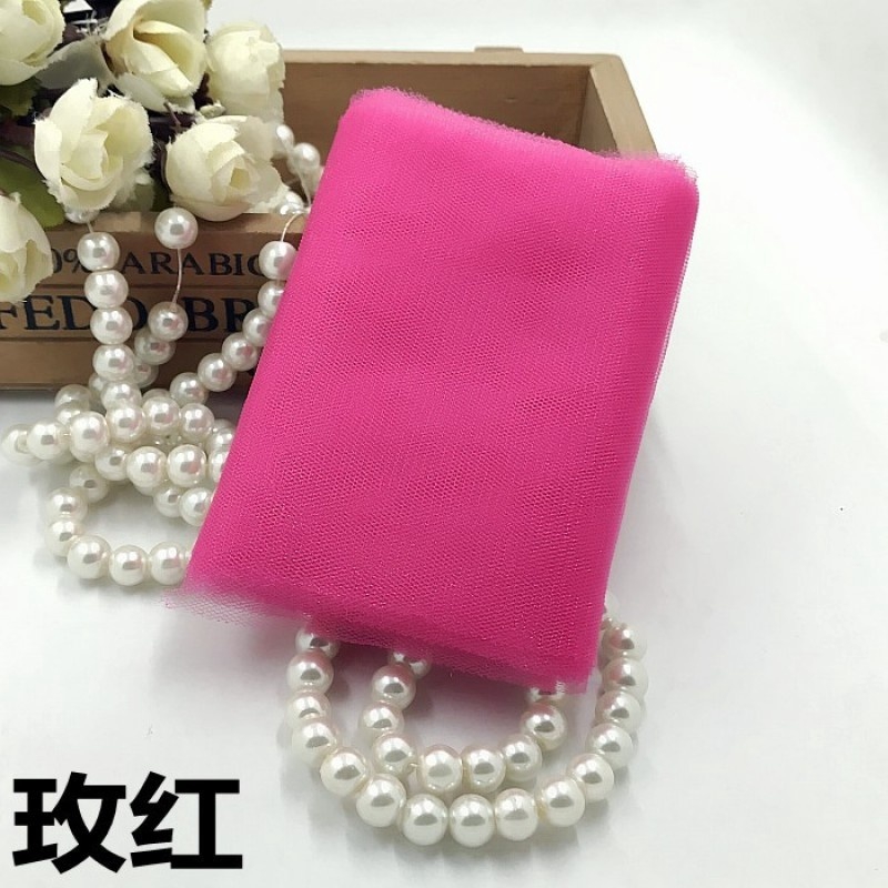 Cuộn Dây Ruy Băng Vải Tuyn Màu Trơn 10cm * 5m Làm Đồ Thủ Công Diy