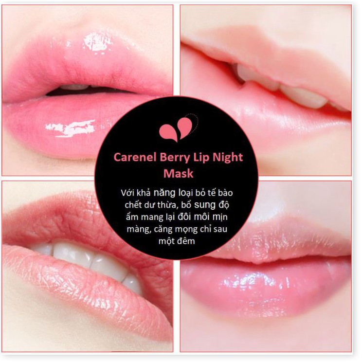 [Mini 5g] Mặt Nạ Ngủ Môi Carenel Berry Lip Night Mask 5g