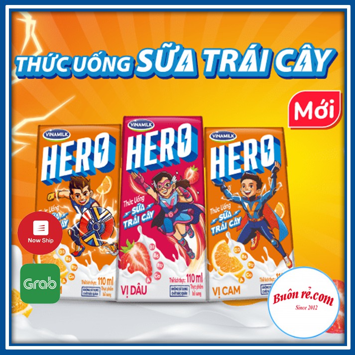 Sữa Hero Vinamilk (lốc 4 hộp 110ml) ) – Sữa uống trái cây – Buôn Rẻ - 01214