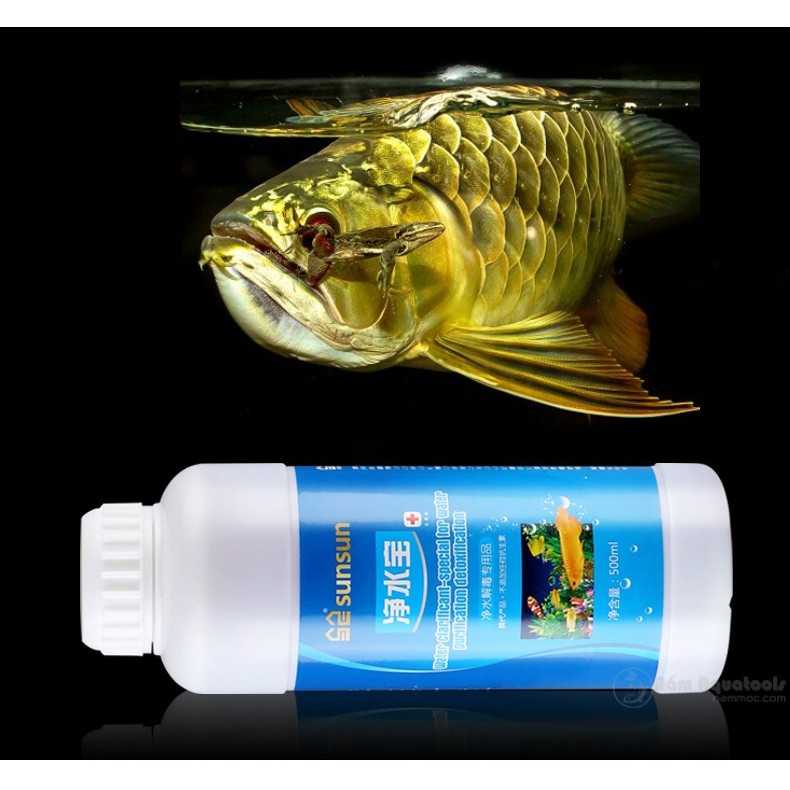 SUNSUN Water Purifiter Aquarium 500mL | Vi Sinh Trong Nước Nhanh - Trong nước khoẻ cá sau 48h