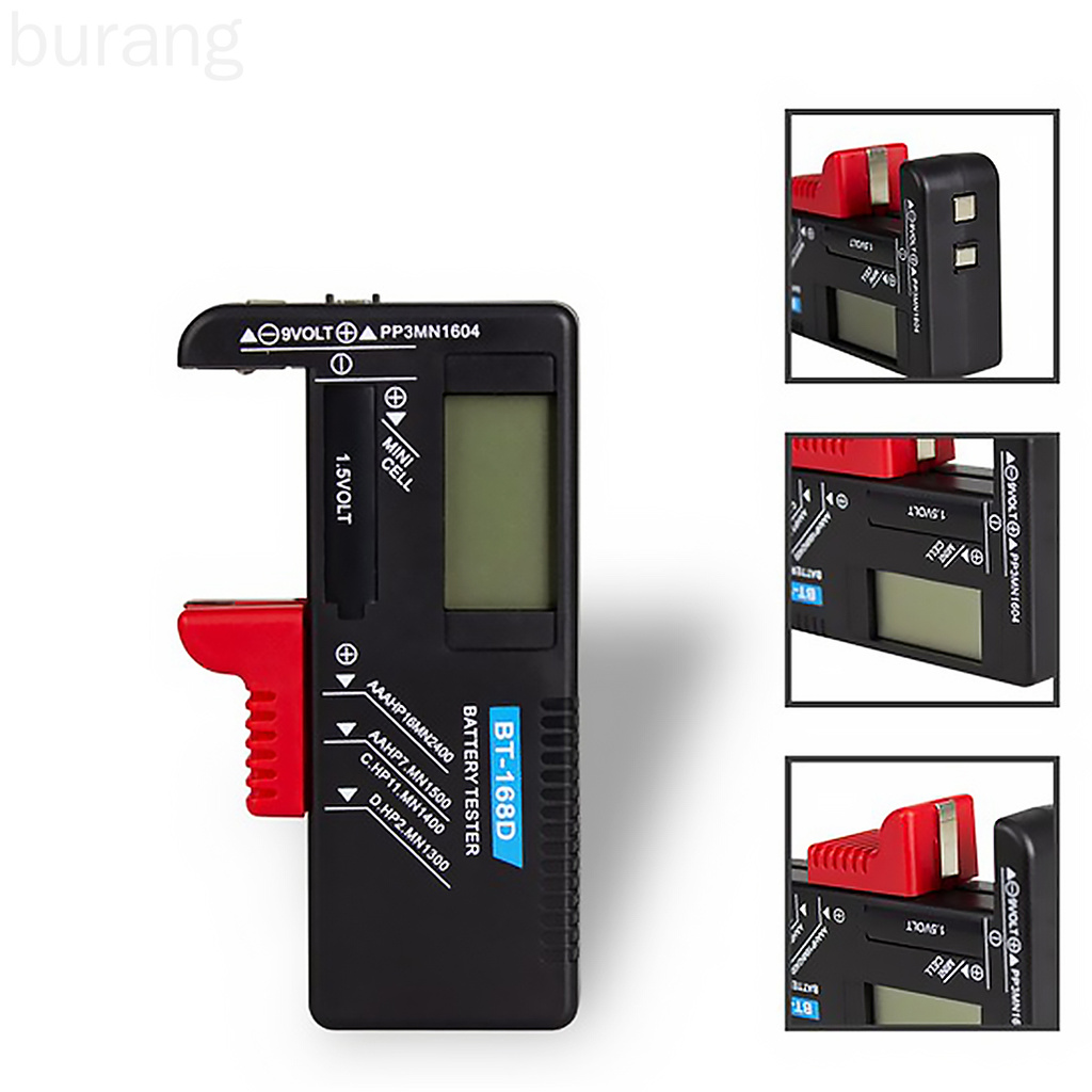 Digital Battery Tester Volt Checker for 9V 1.5V Button Cell Universal Rechargeable AAA AA C D Battery Testing Device burang