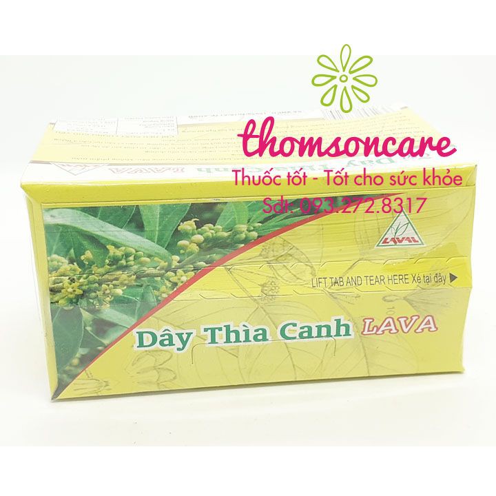 Trà túi lọc Dây Thìa Canh Lava 30 túi dành cho người tiểu đường type 1, 2 giúp làm giảm hạ đường huyết trong máu